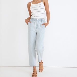 Madewell NWT elastic waist balloon pants, tencel, brittany wash